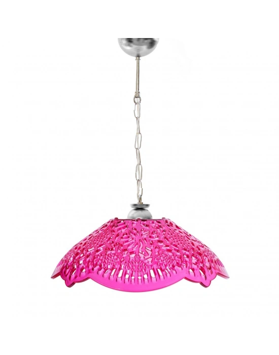 Pembe Akrilik Avize Modern Dekoratif Aydınlatma 35x35x12 cm