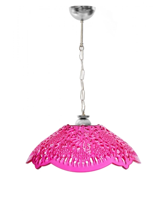 Pembe Akrilik Avize Modern Dekoratif Aydınlatma 35x35x12 cm