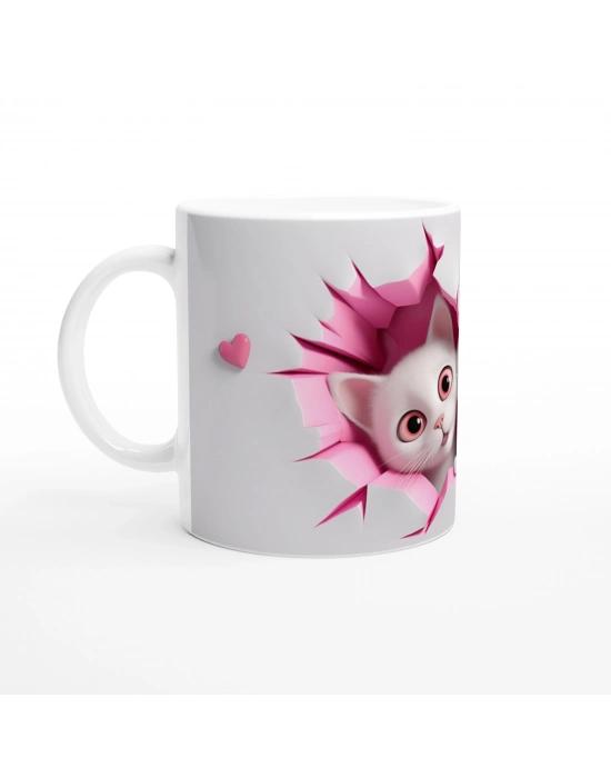 Pembe Çatlağın Ardından Bakan Sevimli Yavru Kediler Temalı Baskılı Kupa Bardak