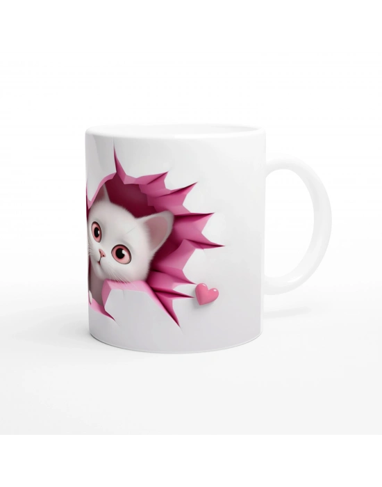 Pembe Çatlağın Ardından Bakan Sevimli Yavru Kediler Temalı Baskılı Kupa Bardak