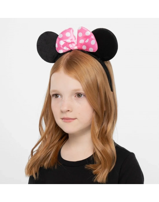 Pembe Fiyonklu Minnie Mouse Tacı Mini Kulak