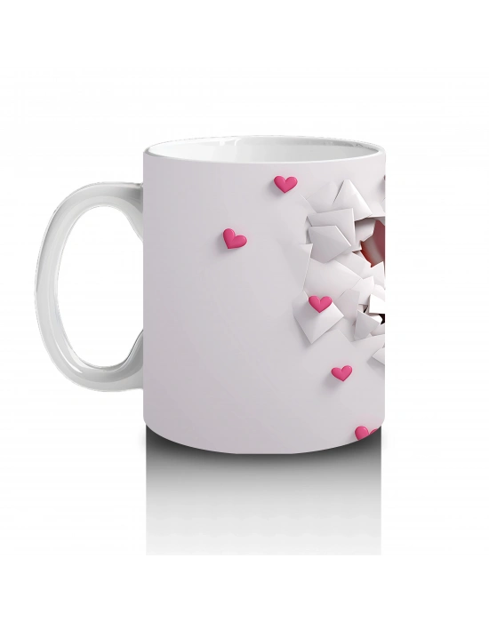 Pembe Fona Dönük Sevimli Ayıcık – Baskılı Kahve Kupası