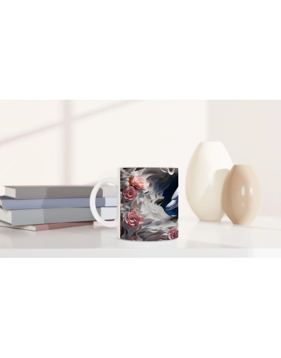 Pembe Güller Arasında Mutlu Yunus Kupa Bardak