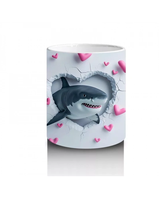 Pembe Kalpler Arasında Bakan Sevimli Yunus – Baskılı Kahve Kupası