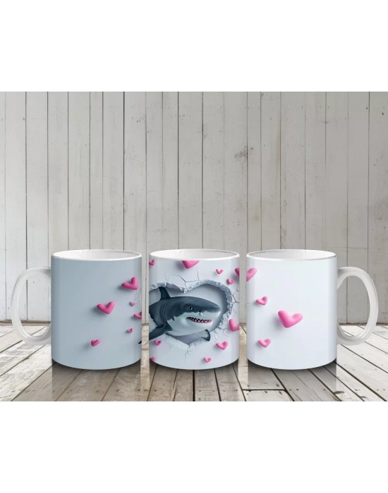 Pembe Kalpler Arasında Bakan Sevimli Yunus – Baskılı Kahve Kupası