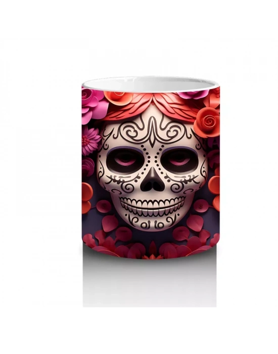 Pembe Karanlıkta Kurukafa Bakışı – Hediyelik Kahve Kupası