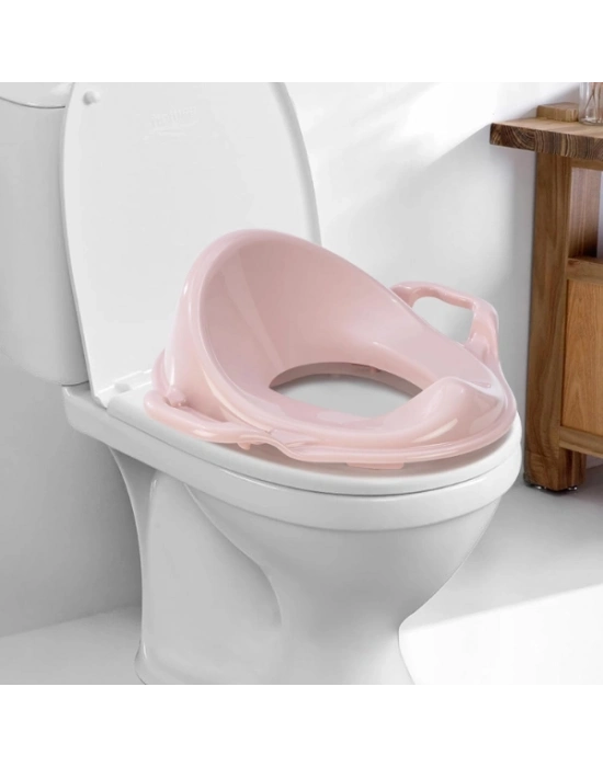Pembe Kulplu Çocuk Klozet Adaptörü