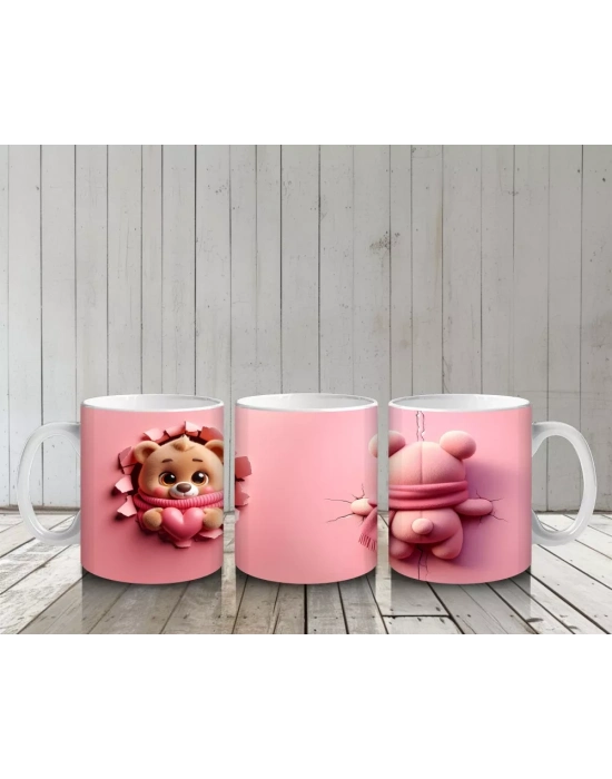 Pembe Oyuncak Ayılar – Baskılı Kahve Kupası