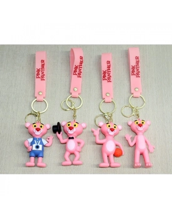 Pembe Panter Silikon Anahtarlık