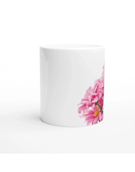 Pembe Papatya Demeti Desenli Kupa Bardak