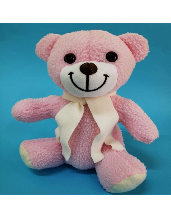 Pembe Peluş Atkılı Oyuncak Ayıcık