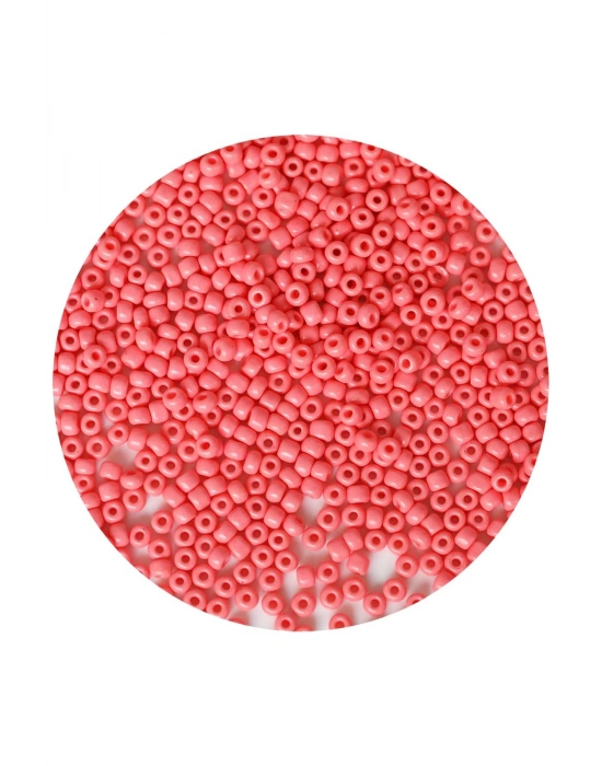 Pembe Renk 4 mm Yaklaşık 660 adet / 60 gram Cam Boncuk Oya Yazma Bileklik ve Kolye