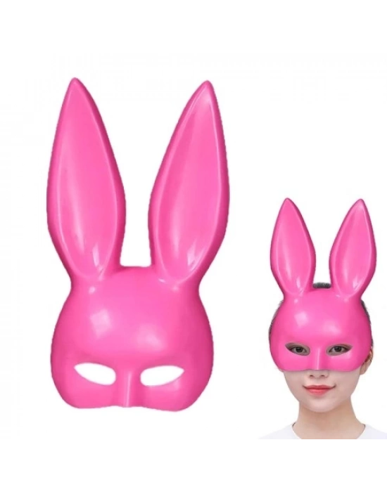 Pembe Renk Ekstra Lüks Uzun Tavşan Maskesi