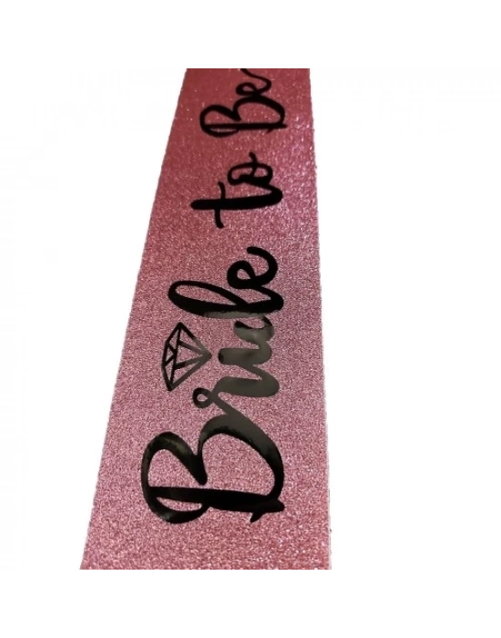 Pembe Siyah Alyanslı Bride To Be Kuşak Kemer