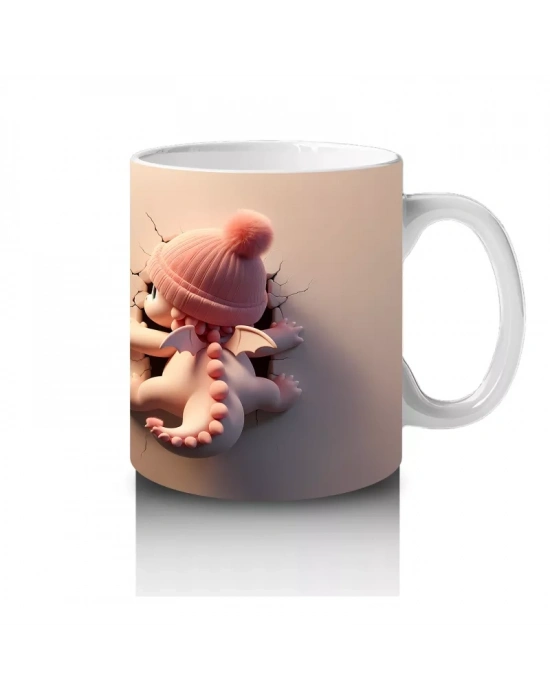 Pembe Tulumlu Oyuncak Bebekler – Baskılı Kahve Kupası