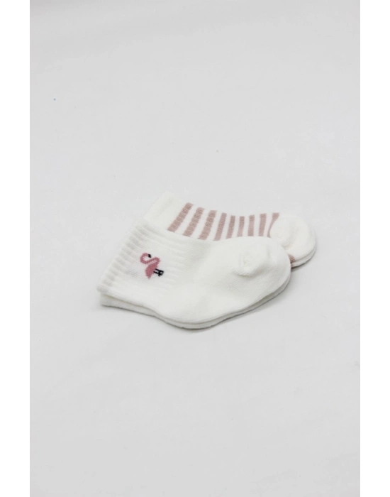 Penye Soket Çorap 2li 10139 Ekru Lila