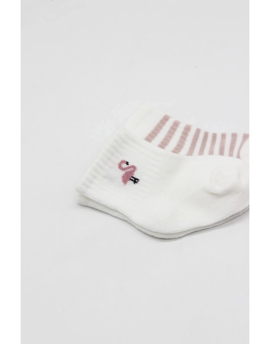 Penye Soket Çorap 2li 10139 Ekru Lila