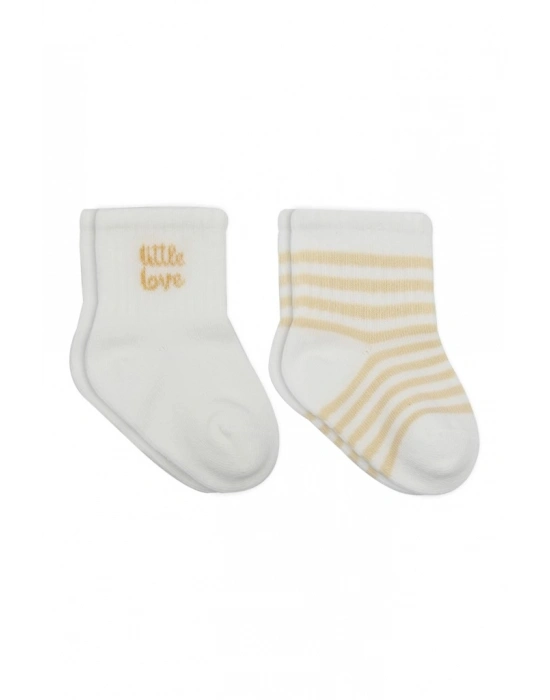 Penye Soket Çorap 2li 10139 Ekru Somon