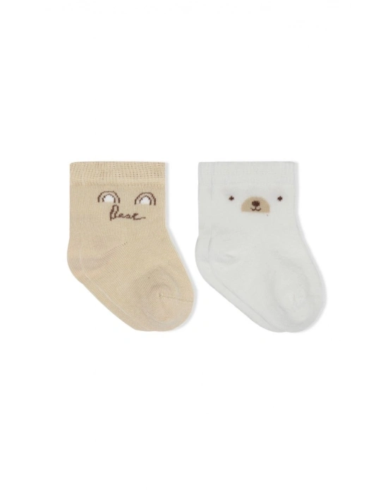 Penye Soket Çorap 2li 10142 Bej Ekru