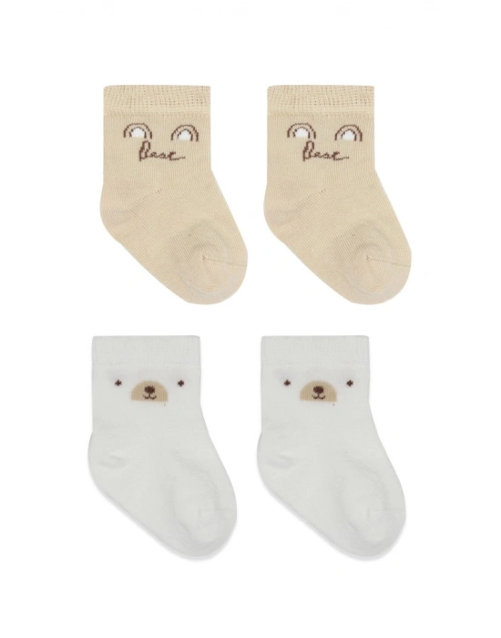 Penye Soket Çorap 2li 10142 Bej Ekru