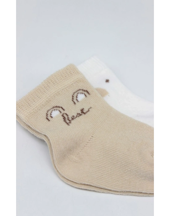 Penye Soket Çorap 2li 10142 Bej Ekru