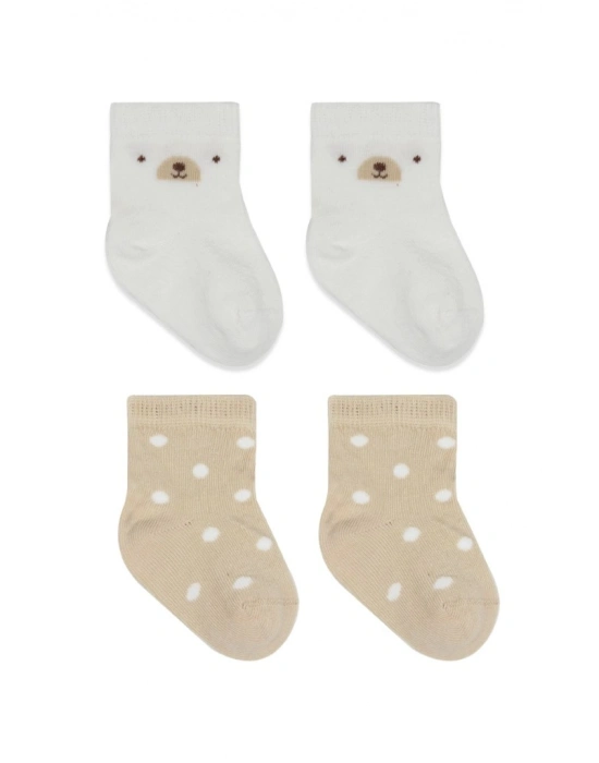 Penye Soket Çorap 2li 10142 Ekru Bej