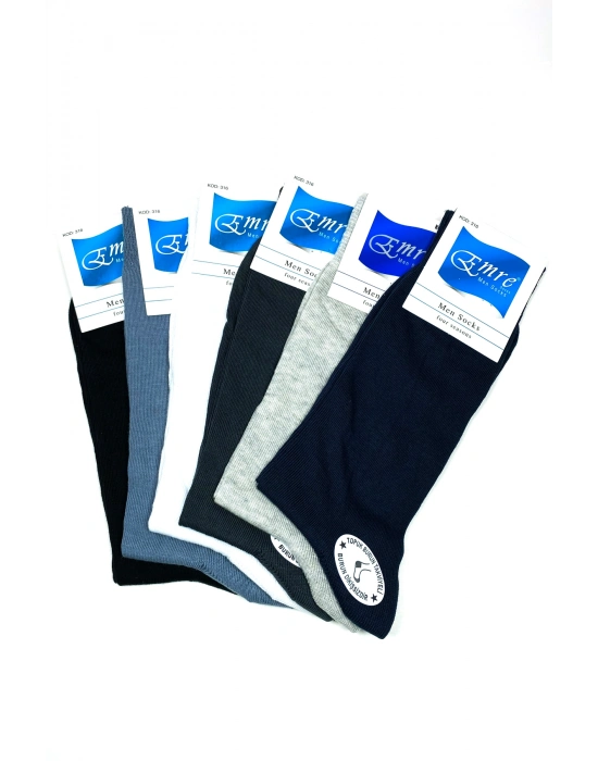 Penye Yazlık Erkek Çorap Burun Dikişsiz Takviyeli Topuk ve Burun 6 çift