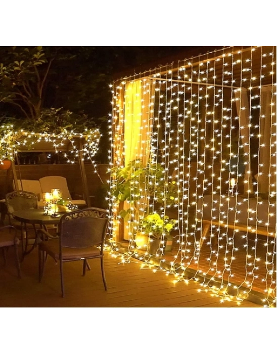 Perde Led  Sarı Işık 3 x 3