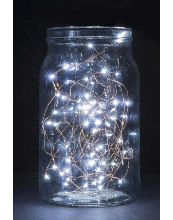 Peri Led Işık 5 Metre Beyaz  Dekor Lambası 50 Ledli