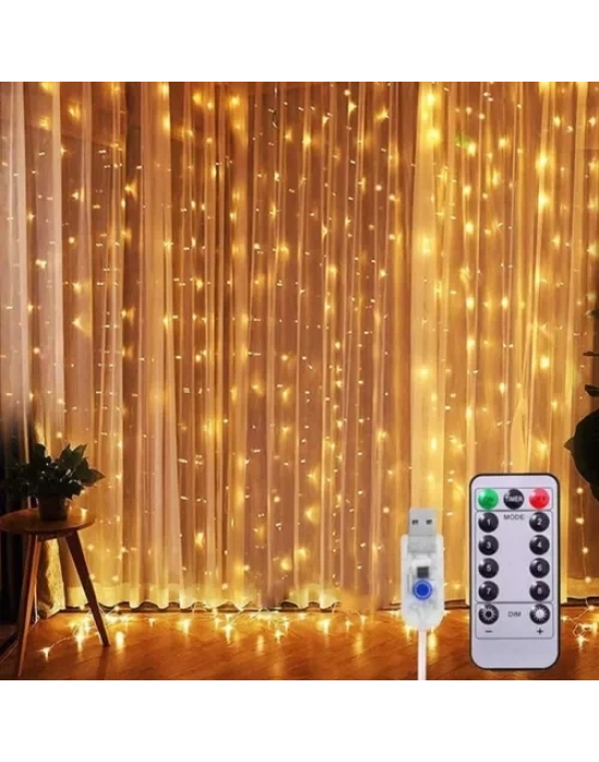 Peri Perde Led 3*3m 300 Led Gün Işığı