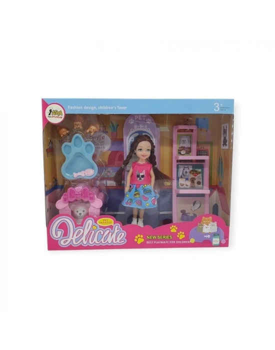 Pet Shop -  Köpek Bakım Merkezi Oyun Seti - A8-14 - Sarışın