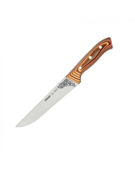 Pirge 32103 Elite Kurban, Kasap Bıçağı 19 Cm - Kahverengi Perçinli Kompozit Sap