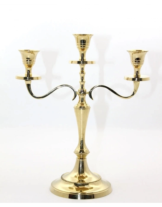 Pirinç 3lü Şamdan 4612