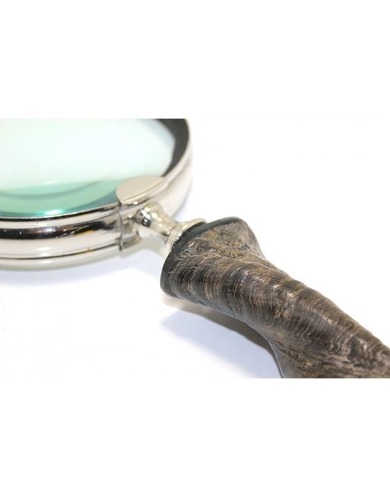 Pirinç Boynuz Saplı Büyüteç Model 2