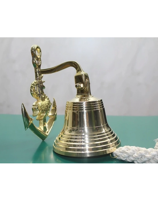 Pirinç Duvara Asmalı Çapalı Çan 6098