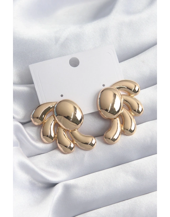 ® Pirinç Gold Renk Kadın Küpe
