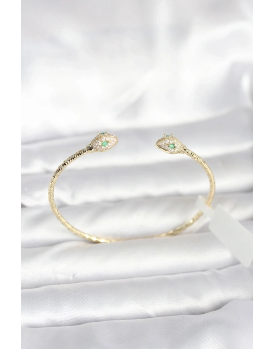 ® Pirinç Gold Renk Yılan Model Bileklik