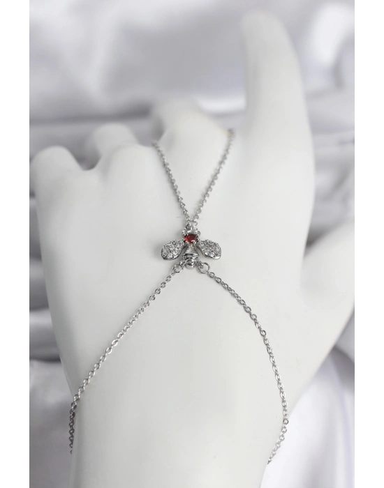 Pirinç Gümüş Renk Sinek Model Kadın Şahmeran