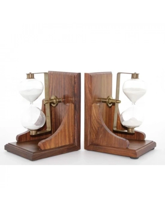 Pirinç Kitap Tutacağı Kum Saati