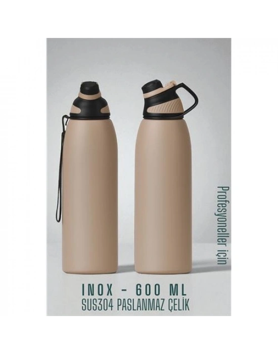 Inox Çelik Termos - 600 ml  SUS304 Çelik Termos Profesyonel PUDRA