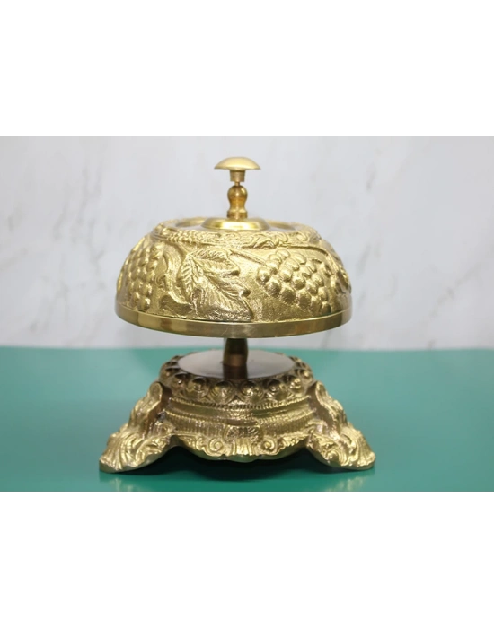 Pirinç Masa Üstü Basmalı Çan