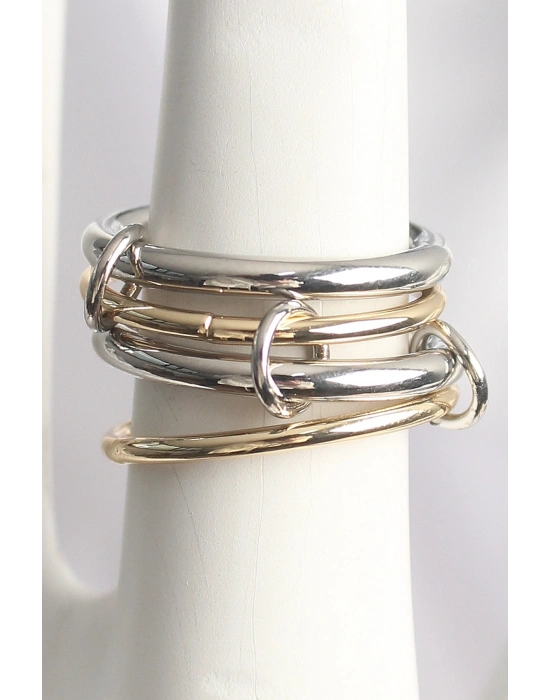 Pirinç Mix Renk 4Lü Model Kadın Yüzük