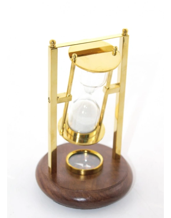 Pirinç Pusulalı Kum Saati Model 2