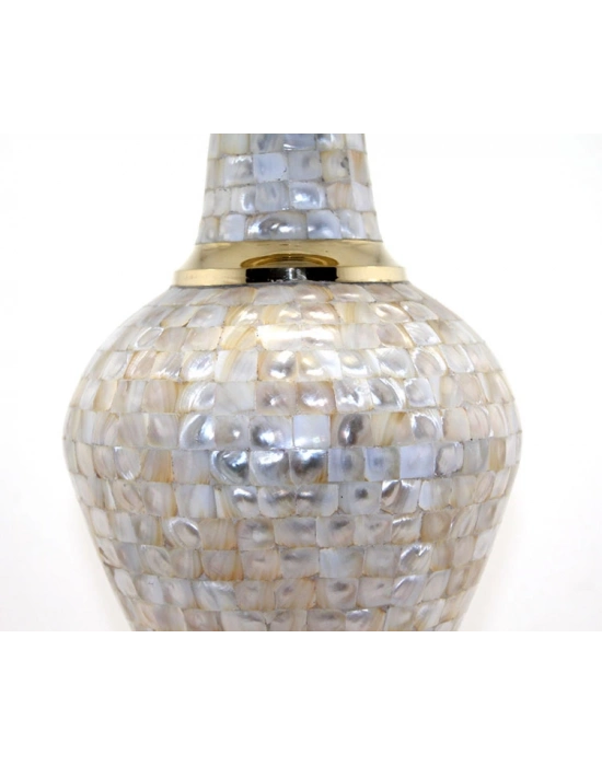 Pirinç Sedefli Vazo 35 Cm