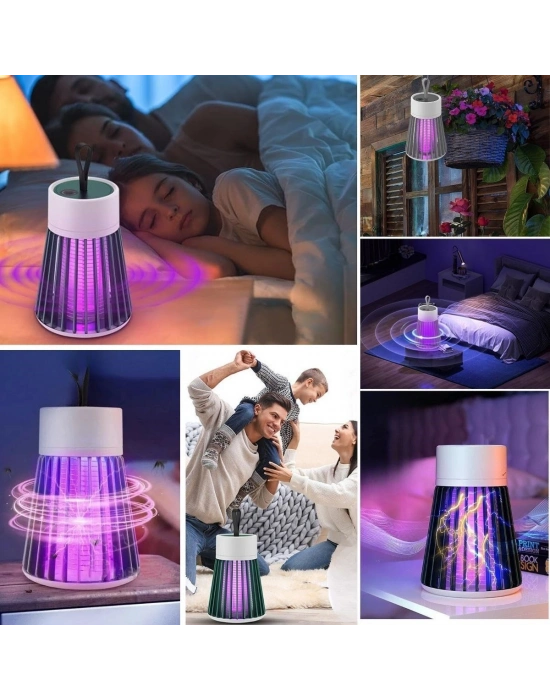 İç ve Dış Mekanlar İçin Şarjlı Sinek Öldürücü Sivrisinek Kovucu,UV Işıklı Sineksavar Taşınabilir Gece Lambası