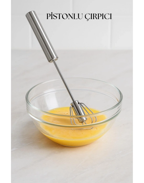 Pistonlu Metal Çırpıcı 30 cm