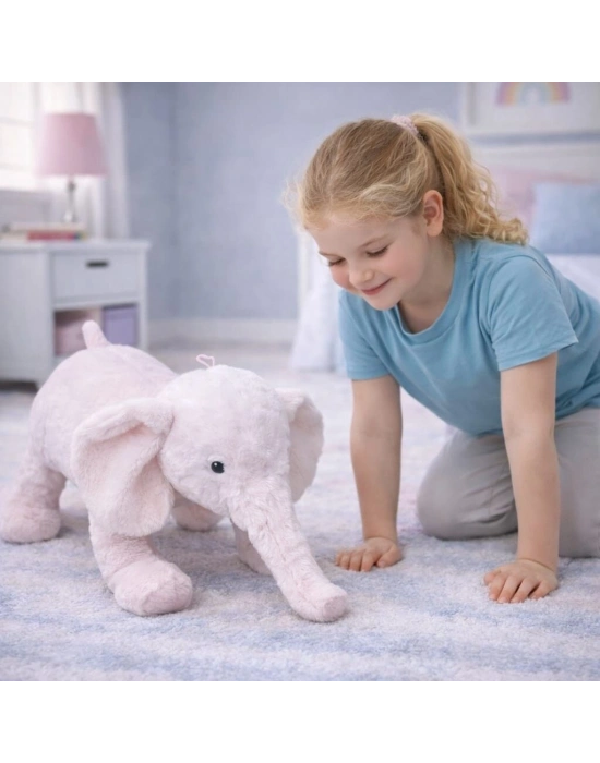 PL62492 - PELUŞ YATAN FİL 65 CM 3 AST