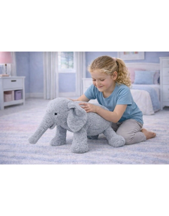 PL62492 - PELUŞ YATAN FİL 65 CM 3 AST