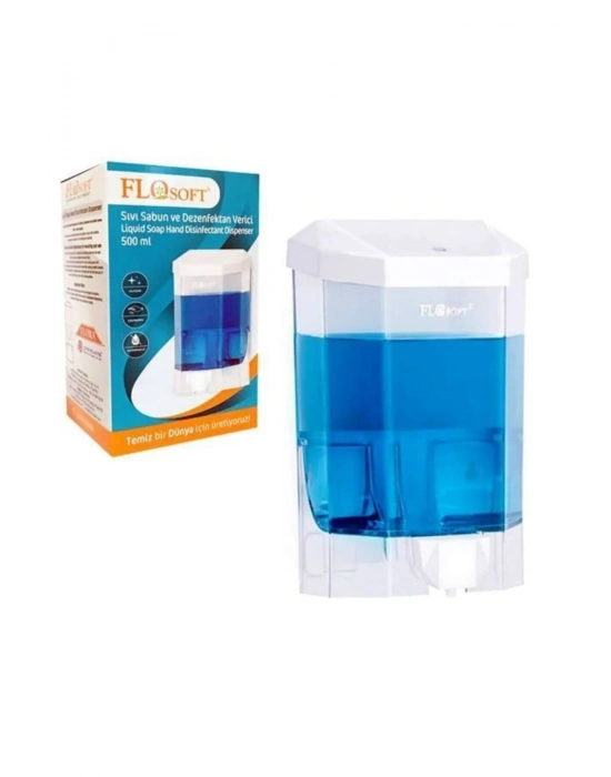 Plastik Büyük Şeffaf Sıvı Sabunluk 1000 Ml. Royaleks-F086