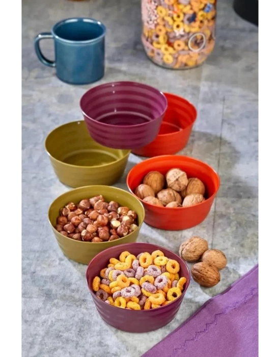 Plastik Çerezlik Sunumluk 6 Lı Kase Yonca Desen Royaleks-HT-001